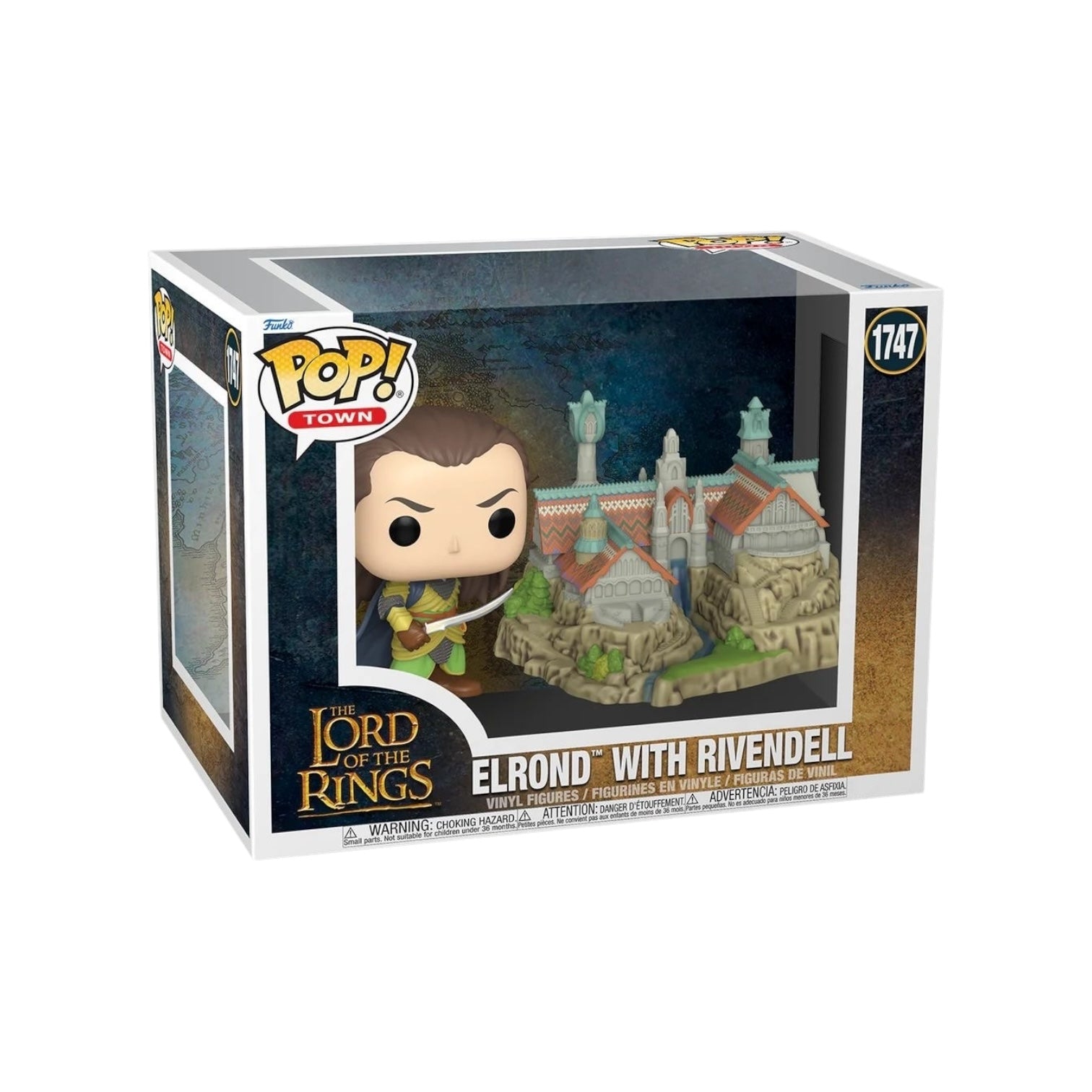 Elrond with Rivendell #1747 Funko Pop Town - Lord of the Rings - PREORDER