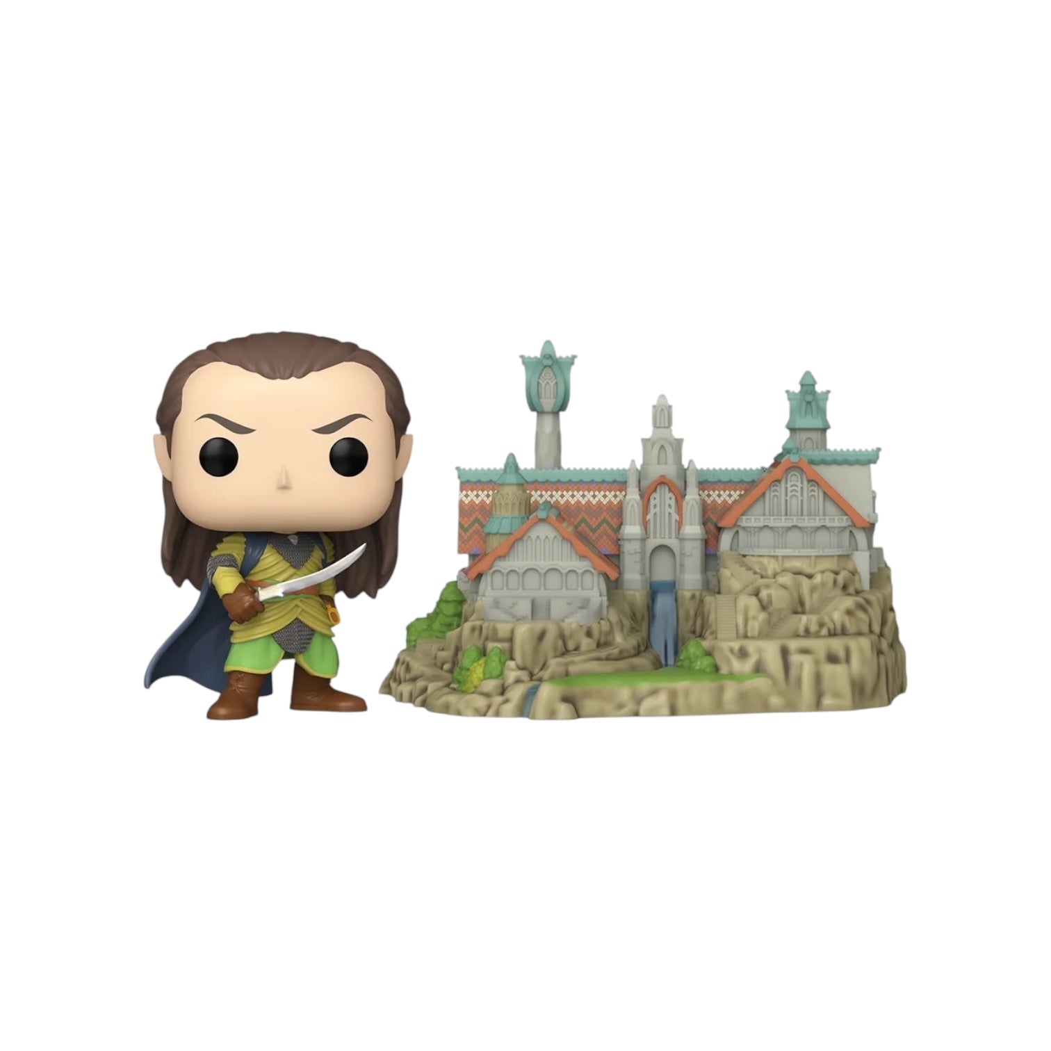 Elrond with Rivendell #1747 Funko Pop Town - Lord of the Rings - PREORDER