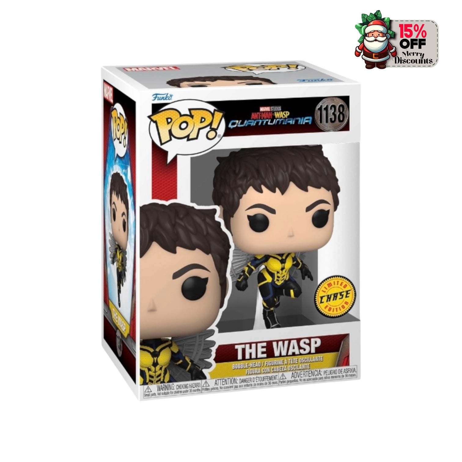 Wasp #1138 (Unmasked Chase) Funko Pop! - Ant-Man & the Wasp: Quantumania