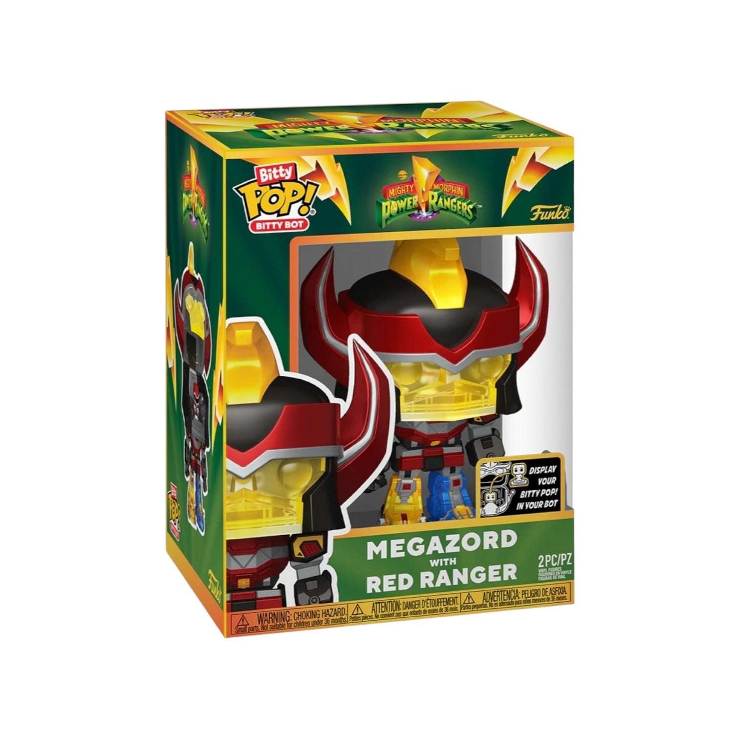 Megazord and Red Ranger Funko Pop! Bitty Bots - Power Rangers - PREORDER