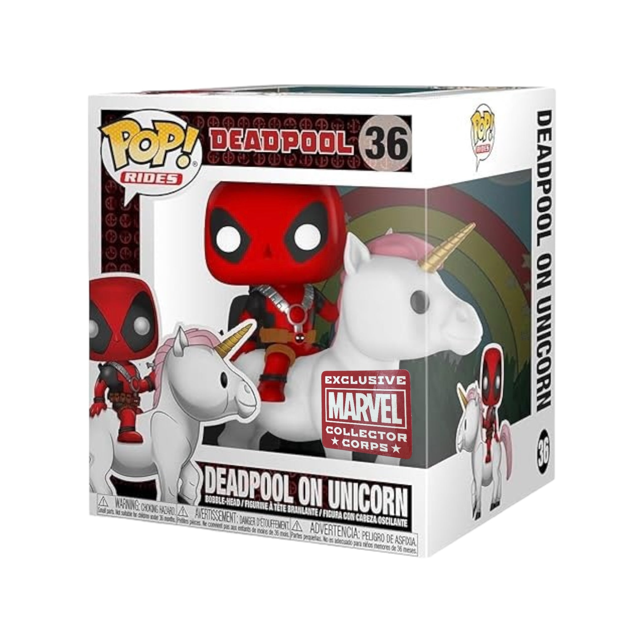 Deadpool on Unicorn #36 Funko Pop Ride! - Deadpool - Marvel Collector Corps Exclusive