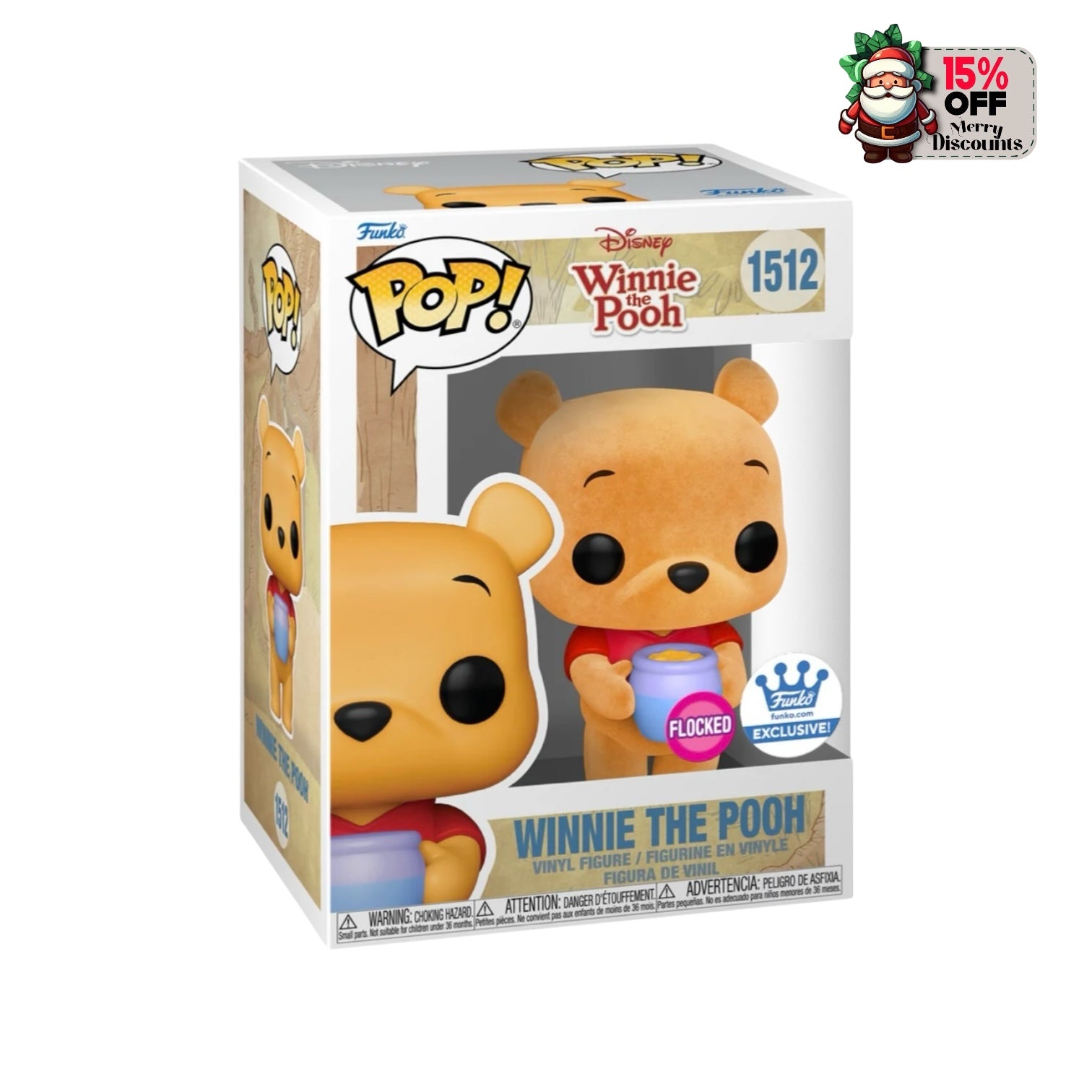 Winnie the Pooh #1512 (Flocked) Funko Pop! - Winnie the Pooh - Funko Shop Exclusive LE5000 Pcs