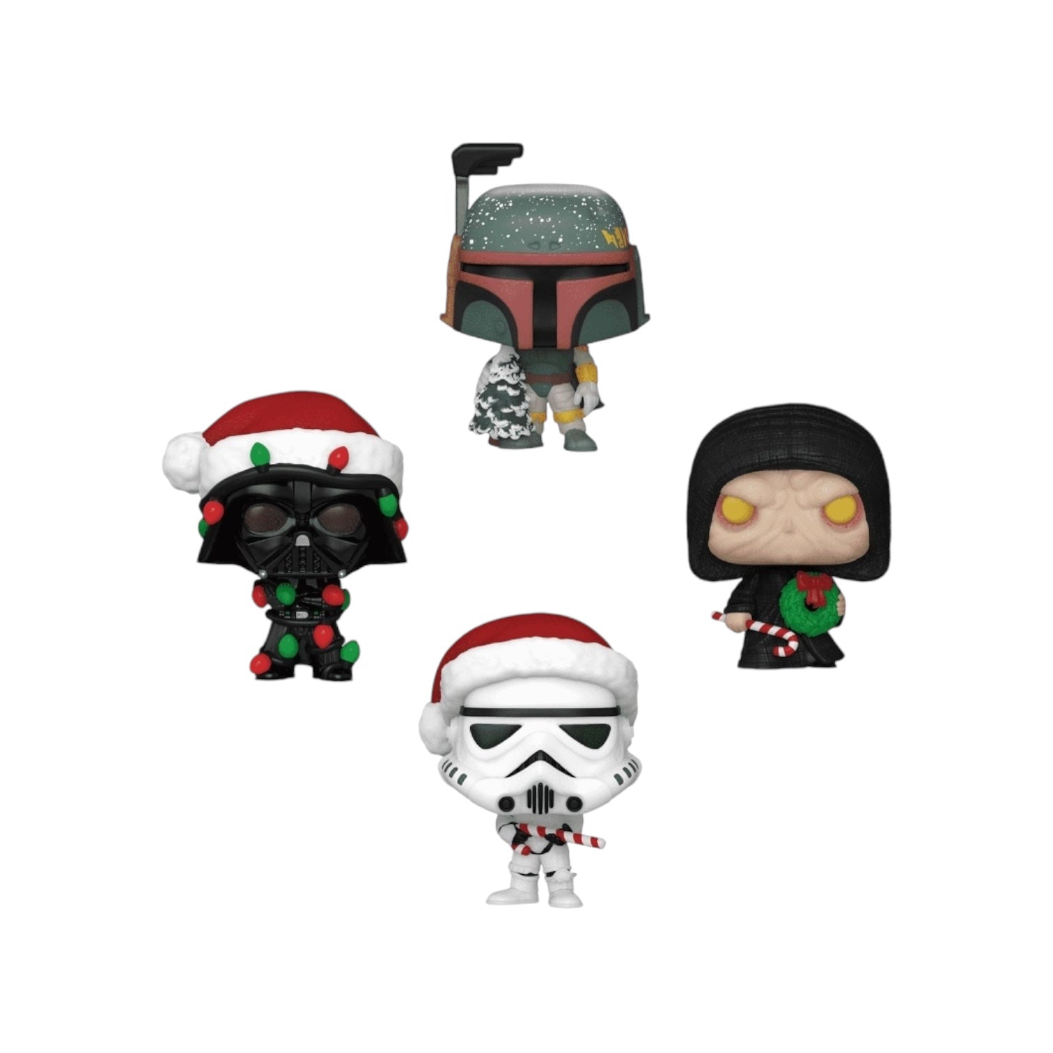 Star Wars 4 Pack Funko Pocket Pop - Happy Holidays