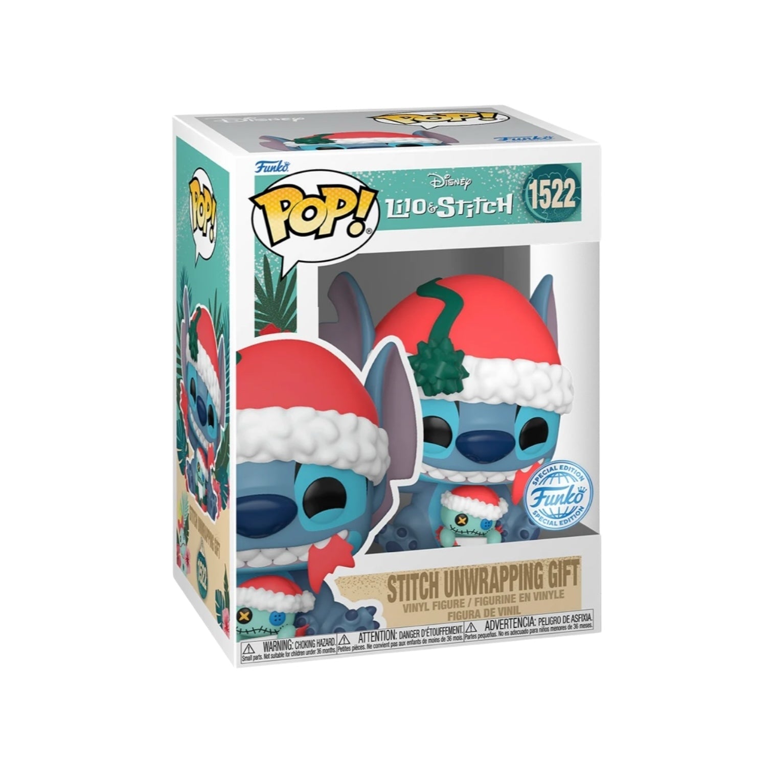 Stitch Unwrapping Gift  #1522 Funko Pop! - Disney - Lilo and Stitch - Pop Figures Exclusive